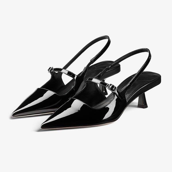Patent Leather Slingback Pumps