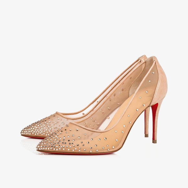 Beige Mesh Pumps with Strass - ARNO CONTI